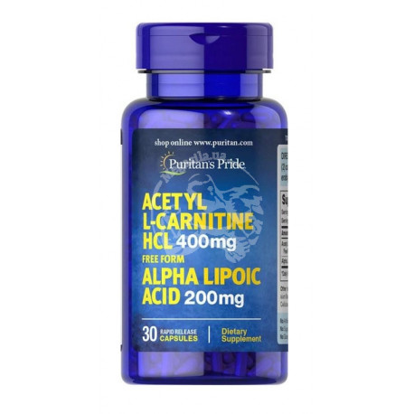 Acetyl L-Carnitine 400 mg with Alpha Lipoic Acid 200 mg 30 капс