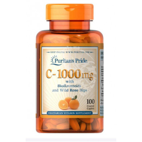 C-1000 mg with Bioflavonoids & Rose Hips 100 таб