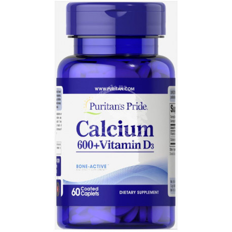 Calcium Carbonate 600 mg + Vitamin D 125 IU-60 таб