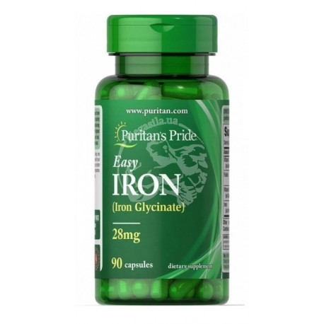 Easy Iron (Iron Glycinate) 28 мг 90 капсул