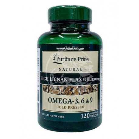 Oil 1000 mg Omega - 3 6 & 9 High Lignan 120 капс