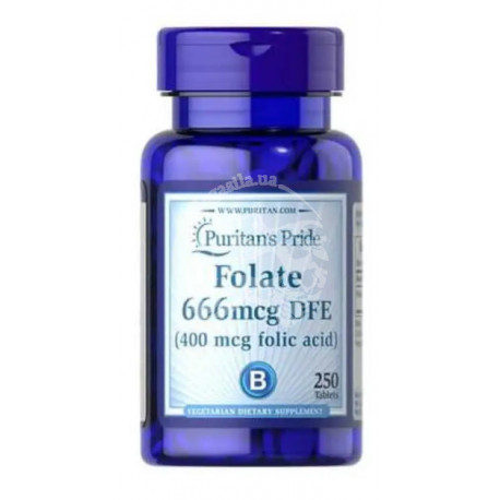 Folate 666 мкг DFE 400 мкг 250 таб