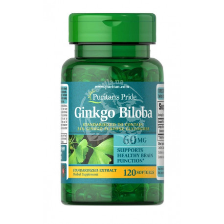 Ginkgo Biloba Standardized Extract 60 mg 120  капс