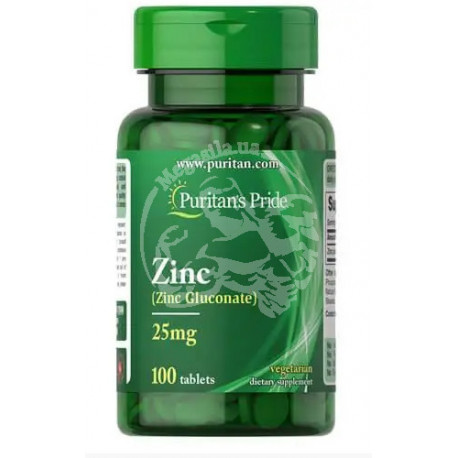 Zinc Gluconate 25 mg 100 таб